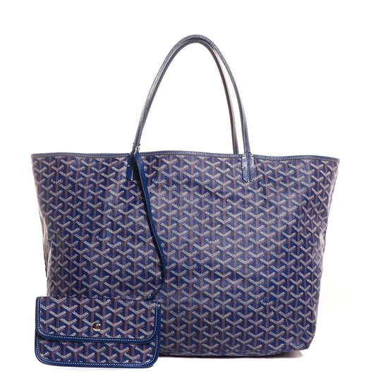 Goyard Saint Louis GM Blue St Louis Shoulder Tote Bag Pouch Purse