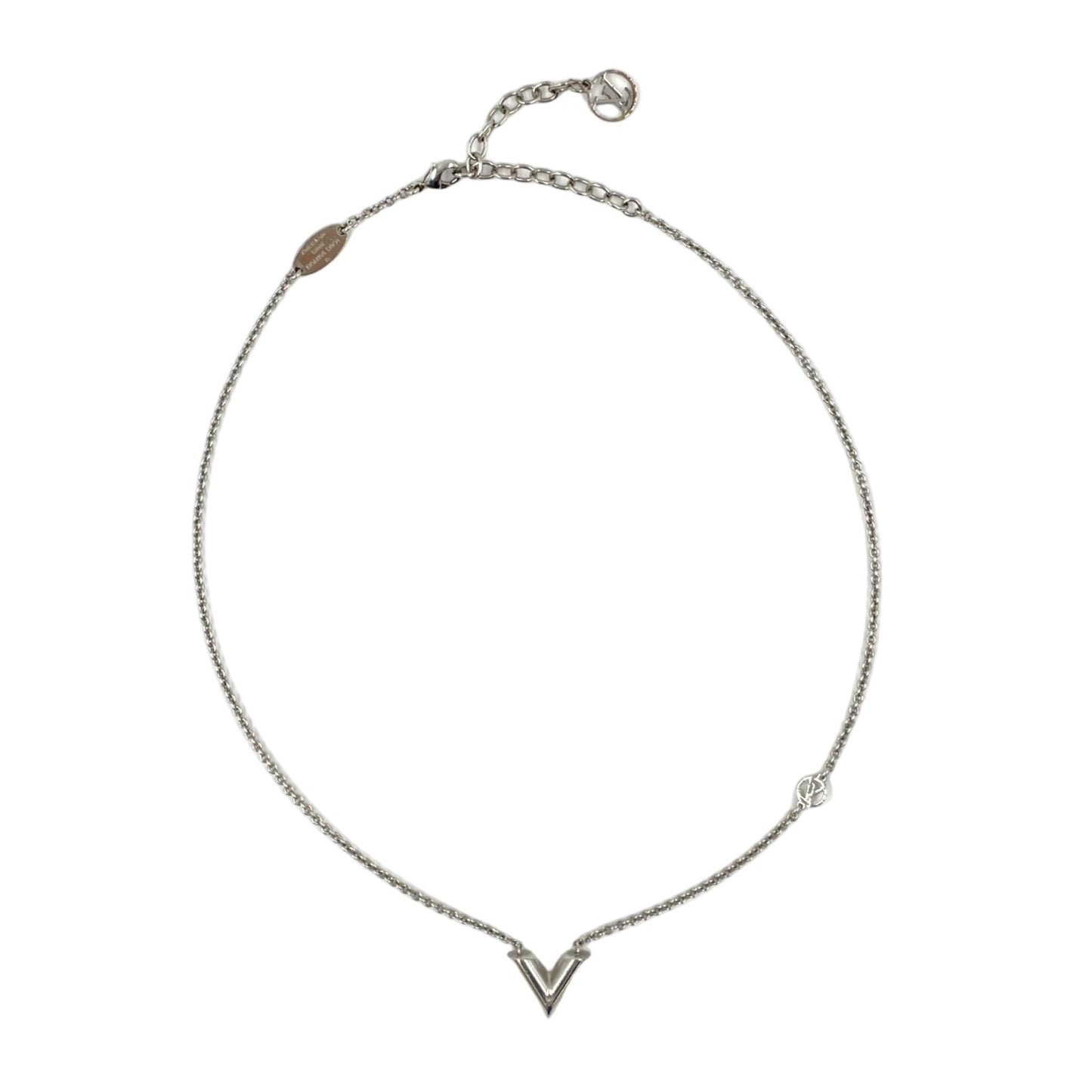 Louis Vuitton Essential Metal Silver Necklace