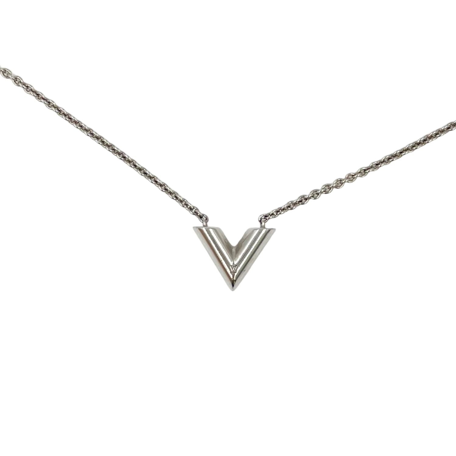 Louis Vuitton Essential Metal Silver Necklace — view 2