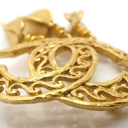 Chanel Brooch 95A Vintage Coco Mark GP With Box Chanel Vintage