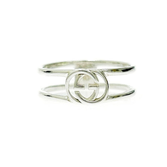 Gucci Silver Slim Open Band Ring 2.0 g 925 Engraved