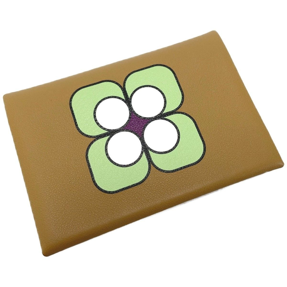 Hermes Calvi Duo Imprime U Stamped Card Case Coin Biscuit Swift