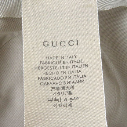 Gucci 576371 Cotton GG Logo Allover Leather Piping Denim Bucket Hat Black L