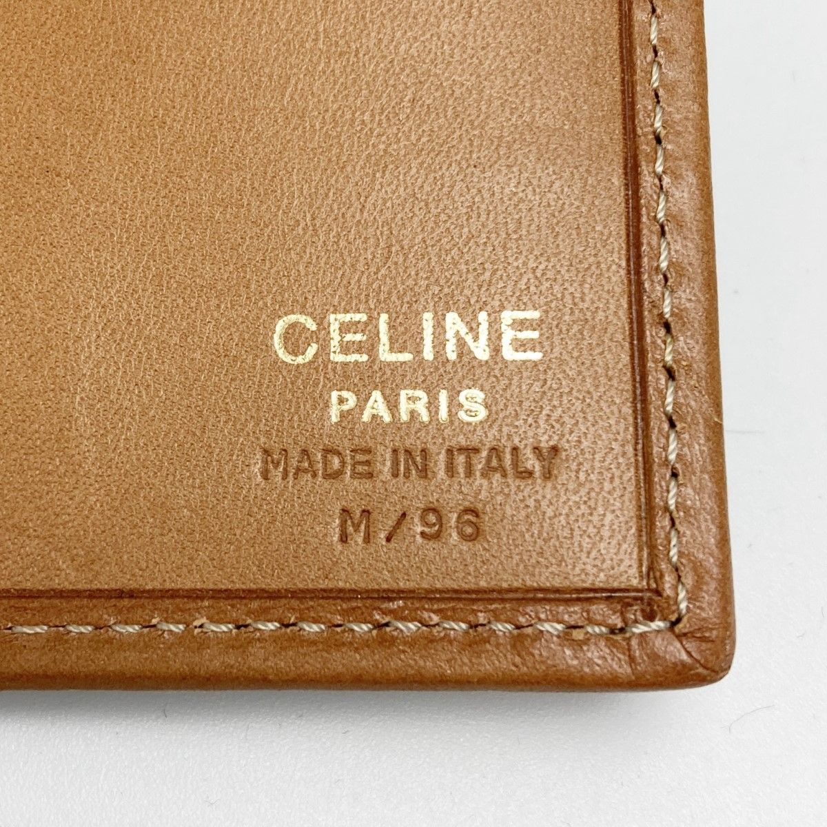 Celine Macadam Pattern Bifold Wallet Pouch Brown PVC×leather Long Wallet