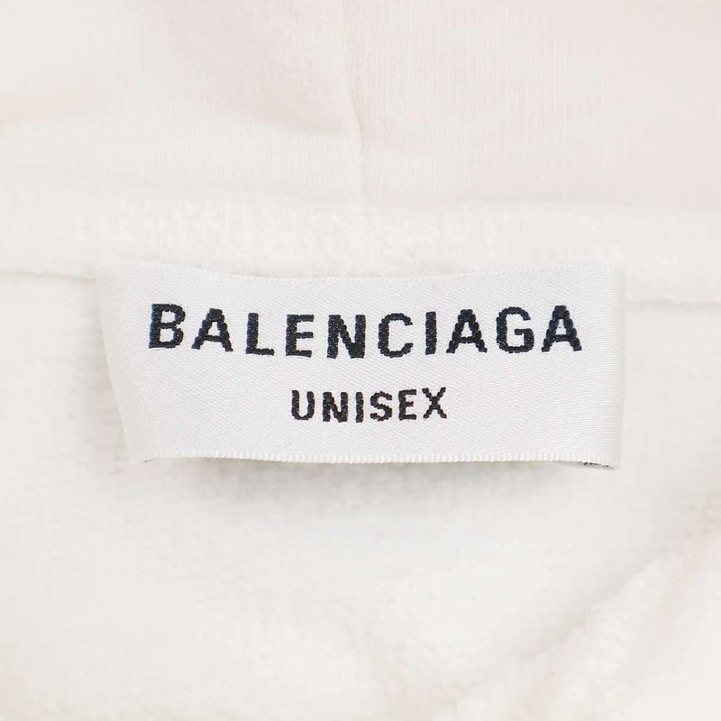 Balenciaga No Comment Pullover Damaged Hoodie 675003 Tlvg4 White 1
