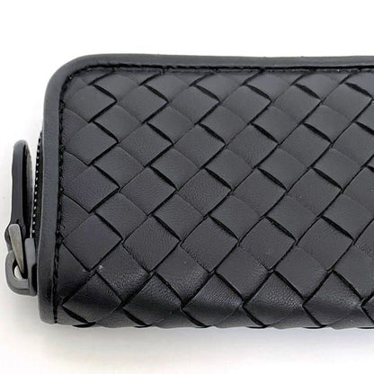 Bottega Veneta Coin Case Black Intrecciato Coin Purse Excellent Condition
