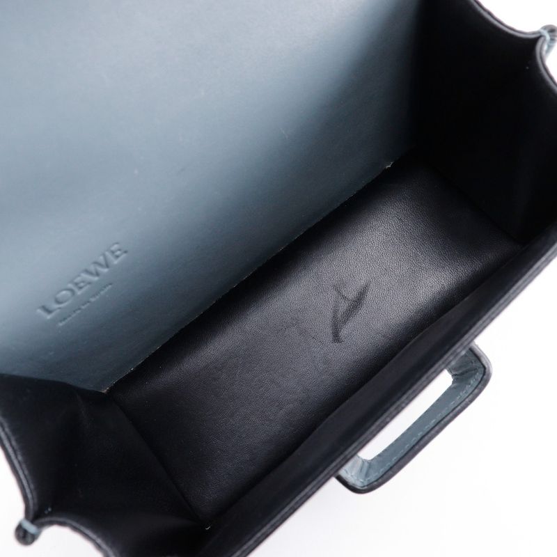 Loewe Barcelona Small Calf Stone Blue Light Blue Women Shoulder Bag