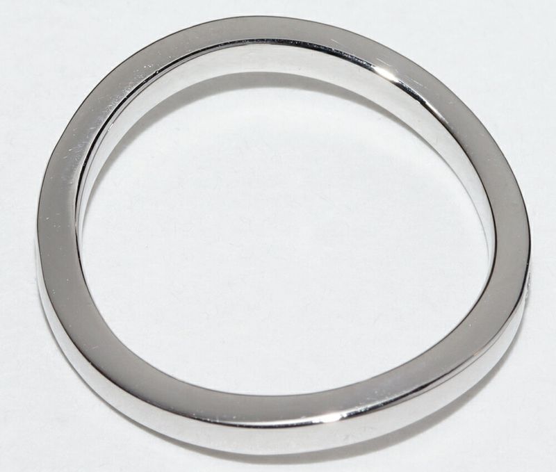 Chanel Half Eternity Ring Pt950 With 19 Diamonds (approx 019ct) Ribbon De Chanel