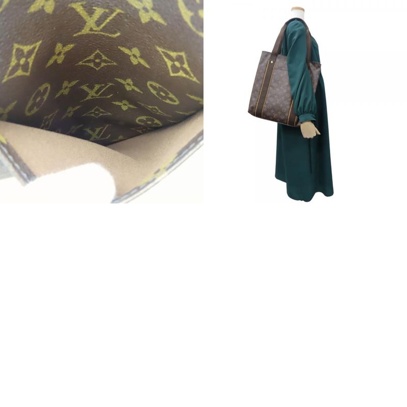 Louis Vuitton Tote Bag Cabas Bobol M53013 Monogram Brown Casual A4 Compartment