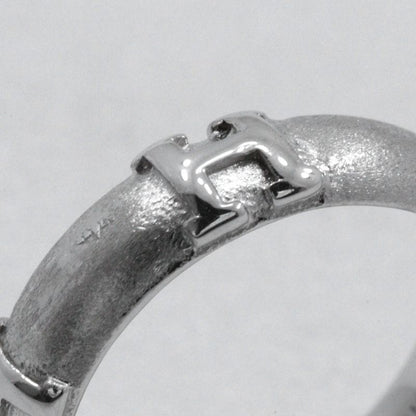 Hermes Fidelite H 18kwhite Gold #7 Ladies 4.5g Ring