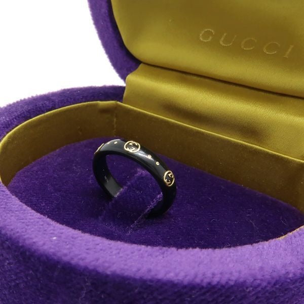 Gucci Icon Interlocking G 18Kring #50 Corundum 18K With Case Ring