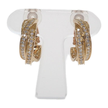 Cartier Trinity Earrings 18K Yellow Gold Diamond Classic