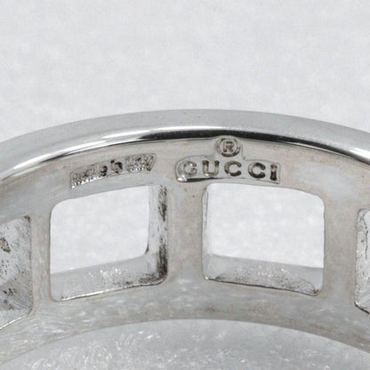 Gucci Open Square Silver 925 Size 12 Ladies 4.3g Ring