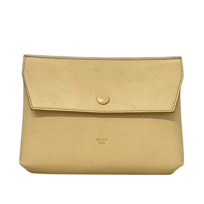 Celine Pouch Beige Small Bag Leather Hook