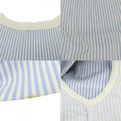Christian Dior Dress Sleeveless L Cotton White Sac Blue Stripe Apparel Women