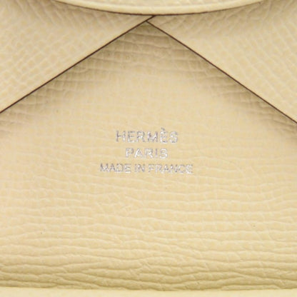 Hermes Calvi Duo Vaux Epson Cles Z Engraved (2021) White Coin Case Wallet 1002