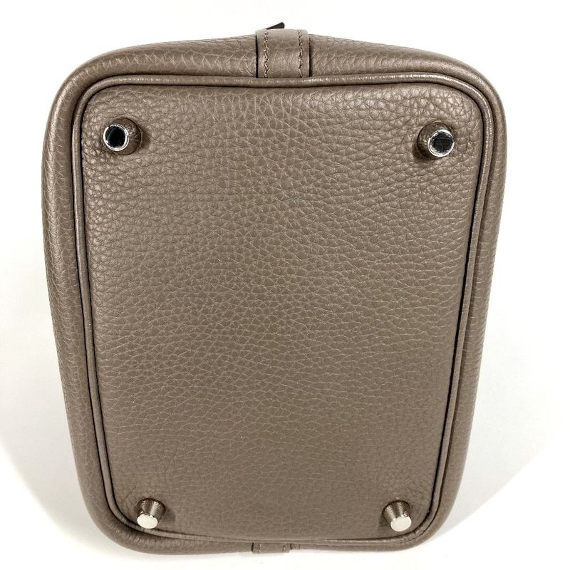 Hermes Handbag Picotin Lock PM Picotin Lock PM Taurillon Cles Mans Etang Gray