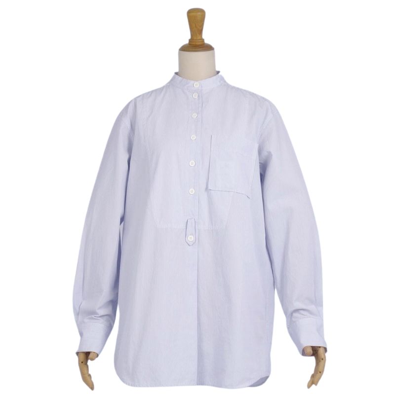 Celine Shirt Phoebe Period Blouse Stand Collar Su