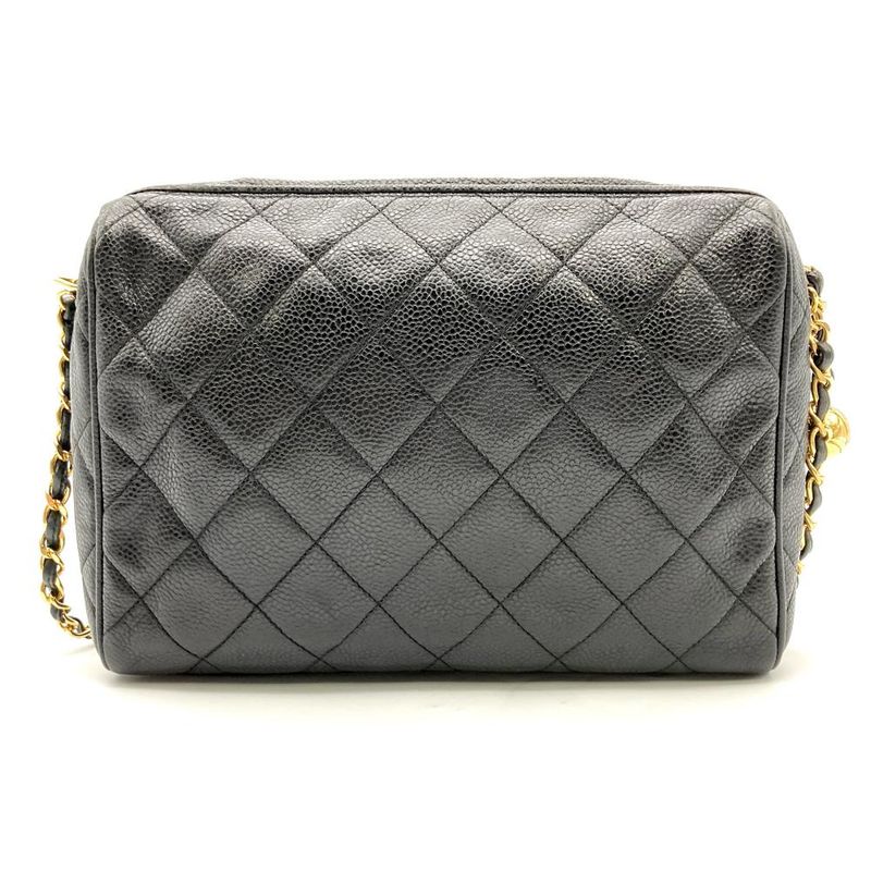 Chanel Coco Mark Matelasse Chain Shoulder Bag Caviar Skin Black 7 Digits 3s