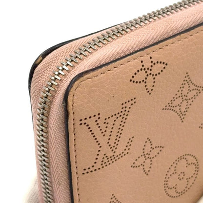 Louis Vuitton Zippy Wallet Mahina Magnolia Leather Light Pink Round Zipper Long