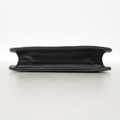 Chanel Shoulder Bag Matelasse Lambskin Black Gold Hardware Women