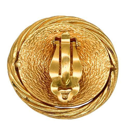 Chanel Earring Plated Metal Plated Metal 03P Coco Mark Rope Gold