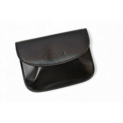 Gucci Coin Case Purse Wallet Vintage Leather Black 030 2091 — view 2