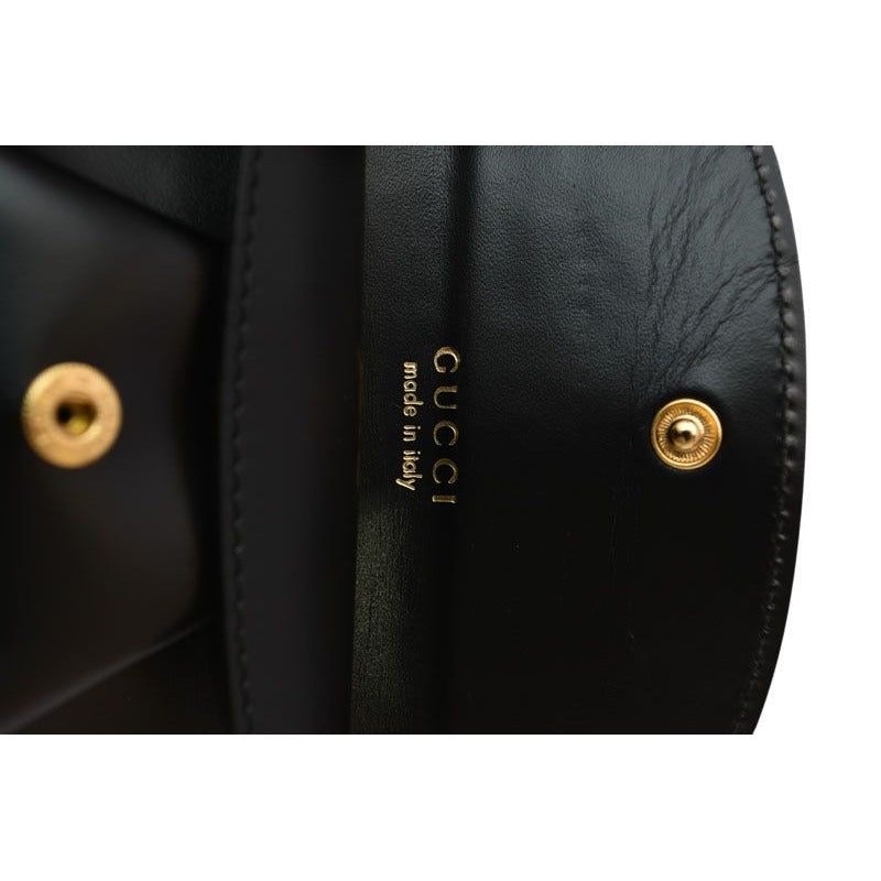 Gucci Coin Case Purse Wallet Vintage Leather Black 030 2091 — view 6