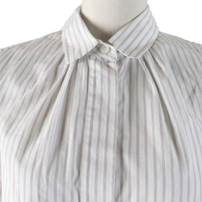 Louis Vuitton 100% Cotton Monogram Pattern LV Embroidery Long Sleeve Shirt