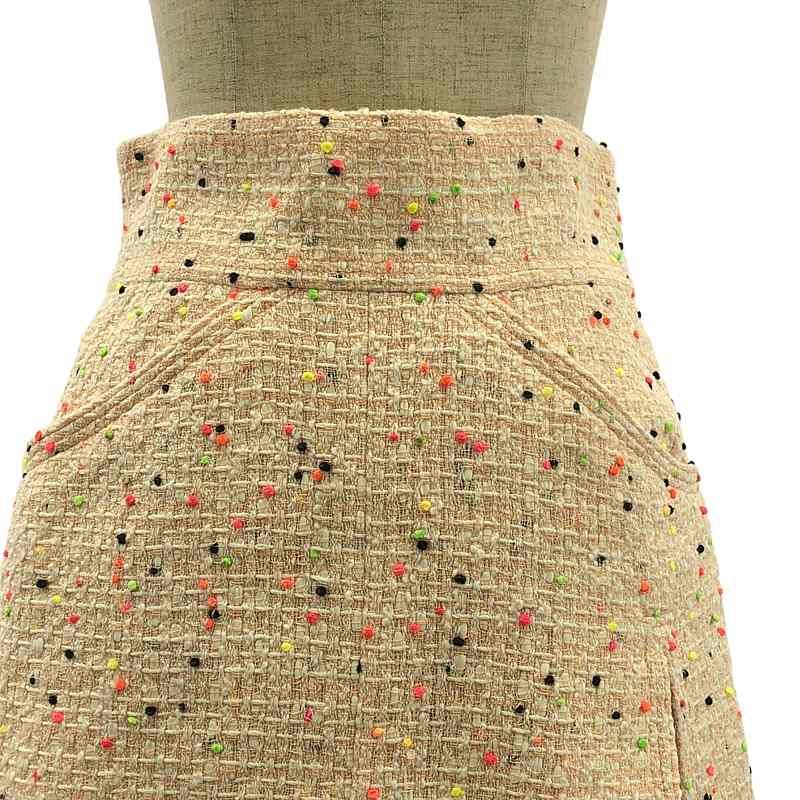 Chanel - Tweed Skirt - Tweed Slit Skirt - Fully Lined - 38 - Pink - Women's