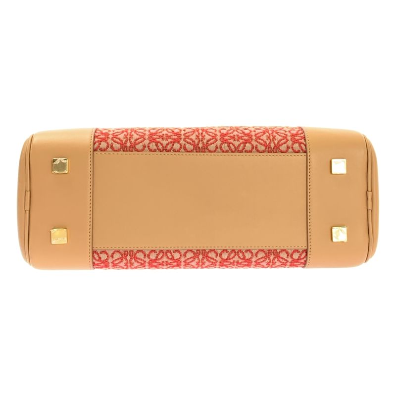 Loewe Amazona 28 Anagram Jacquard 2way Shoulder Bag - Beige Red - Women