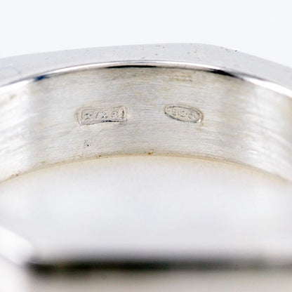 Gucci Nut Hexagon Silver 925 Size 9.5 Ladies 8.0g Ring