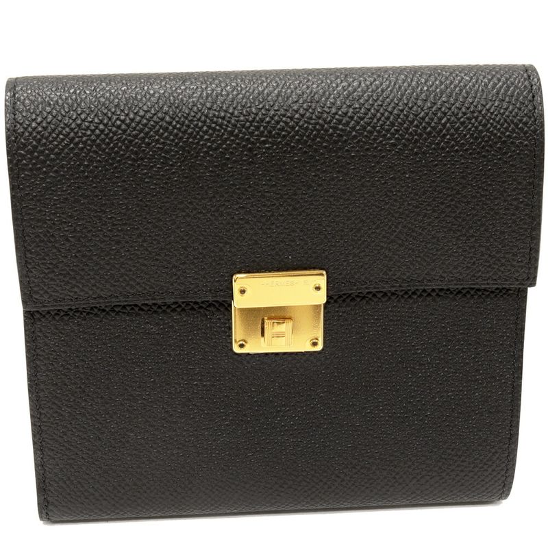 Hermes Trifold Wallet With Coin Purse Bifold Wallet Click 12 Vaux Epson Black