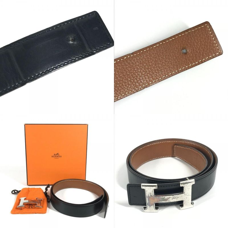 Hermes Belt H Belt H Belt Leather Black