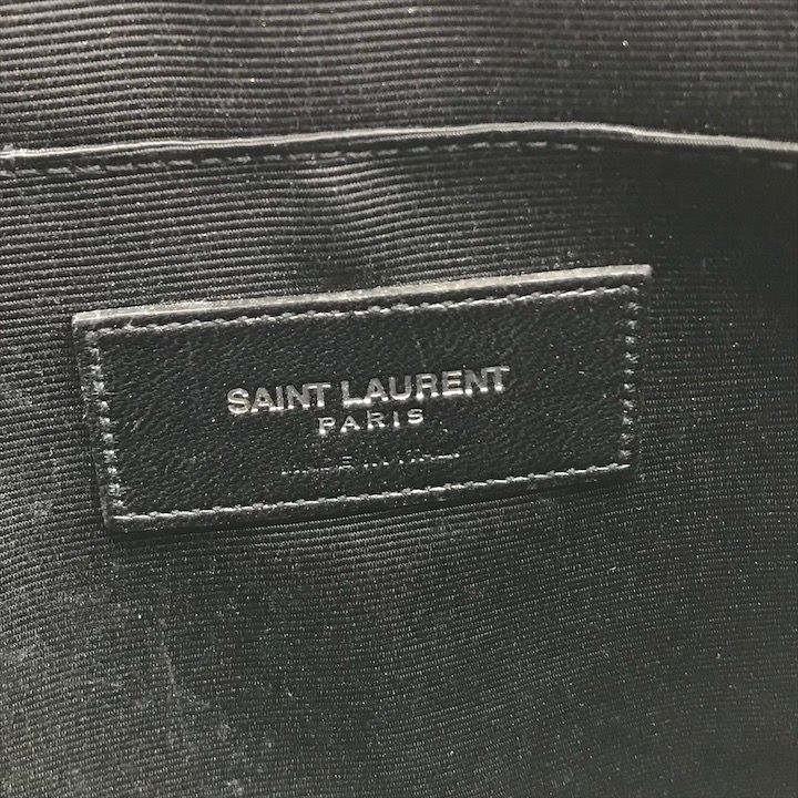 Saint Laurent Star Patchwork Metallic Leather Clutch Pochette Pouch Case
