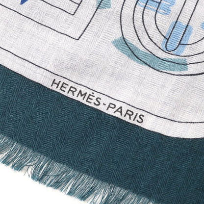 Hermes H693245t Rectangle Imprimeur Flou Ample Flou Cashmere Silk Guris