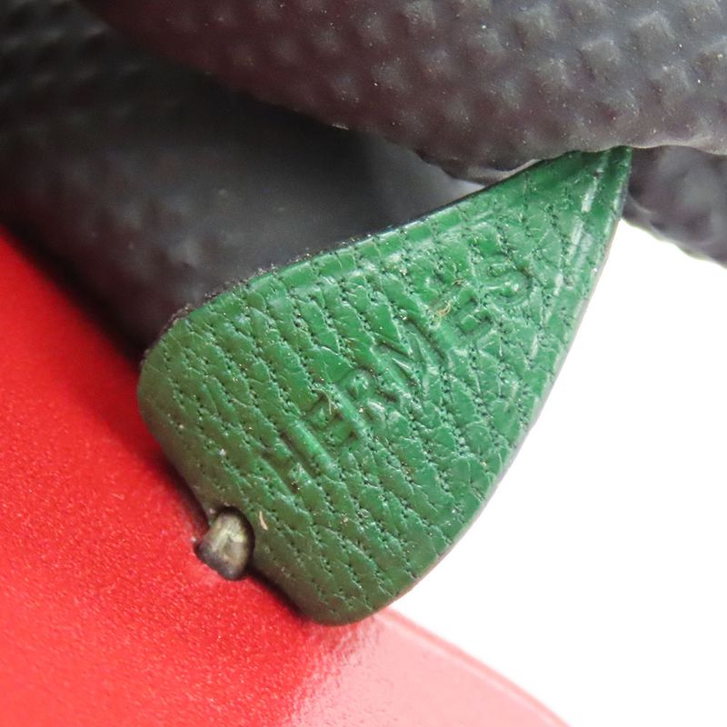 Hermes Bag Charm Apples Fruit Leather Silver 925 Red Silver Hardware Accessories