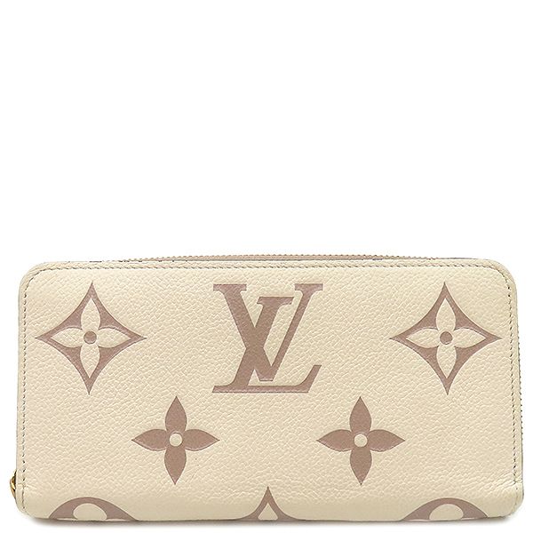 Louis Vuitton Long Wallet Zippy Wallet Bi-Color Monogram Empreinte Cles Creme X