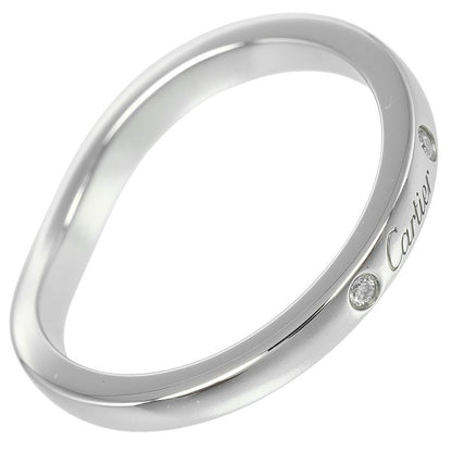 Cartier Ballerina Curve Pt950platinum × Diamond #7 Ladies 3g Ring
