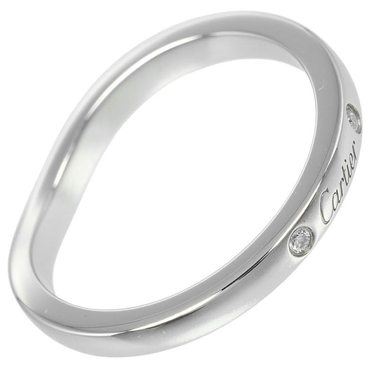 Cartier Ballerina Curve Pt950platinum × Diamond #7 Ladies 3g Ring