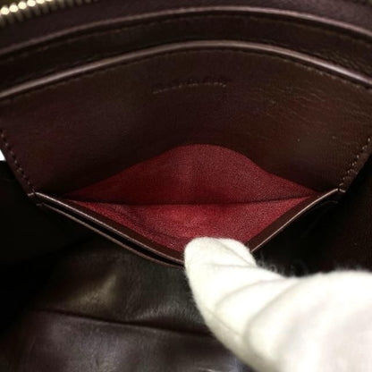 Celine U-sd-1116 Clutch Bag Clutch Pochette Second Bag Check Dark Brown Bicolor