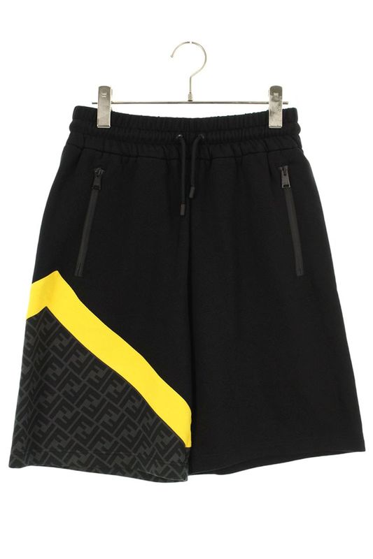 Fendi Fab656 AN67 Zucca Pattern Switched Sweatshirt Half Pants Men's XS