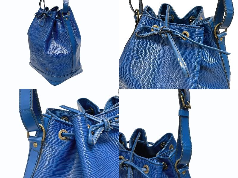 Louis Vuitton Shoulder Bag Epi Noe Blue Gold — view 5