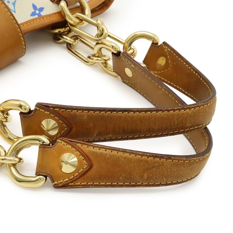 Louis Vuitton Monogram Multicolor Annie MM Tote Bag Shoulder Bag Chain Ribbon