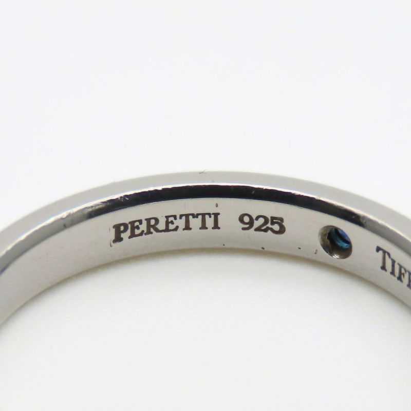 Tiffany & Co Ring - Ring Stacking Band Elsa Peretti 925 Silver Sapphire Approx