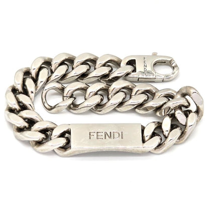 Fendi Bracelet M 205cm (807in) Long Chain Link Plate Fendi Leta Ring Palladium