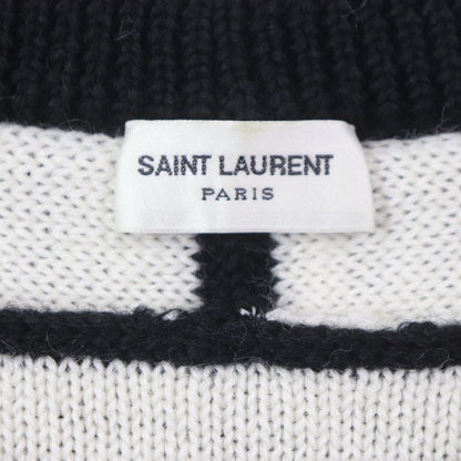 Saint Laurent Paris 2021 694838 100% Wool Reindeer Pattern Nordic Knit