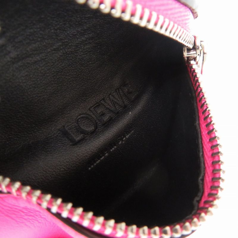 Loewe Leather Pink Coin Case Ankle Pouch Wallet 1448 Loewe