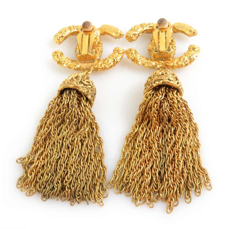 Chanel Earring Coco Mark Tassel