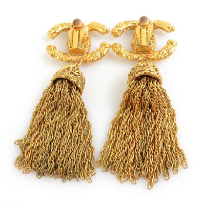 Chanel Earring Coco Mark Tassel